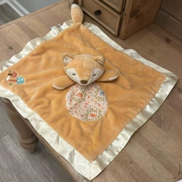 Douglas Baby Fox Lovey Security Blanket Plush Satin Trim - Picture 2 of 9